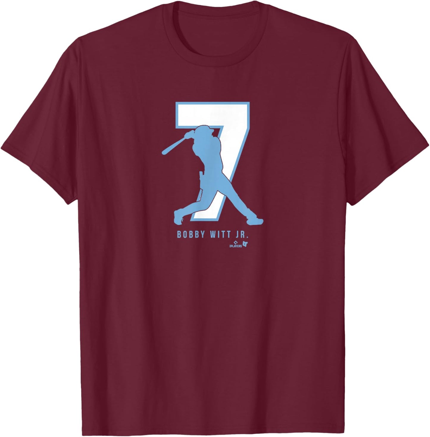 Bobby Witt Jr. 7 - Kansas City Baseball T-Shirt - T-Shirt | Maroon