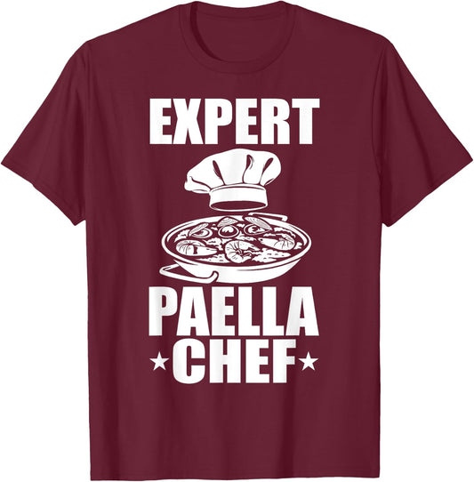 Paella Dish Paella Maker Paella Food Lover Spanish Paella T-Shirt - T-Shirt | Maroon
