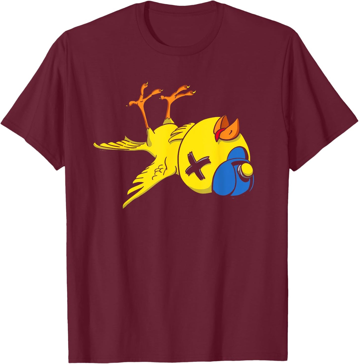 Canary in a Coal Mine Funny Bird & Miner Hard Hat T-Shirt - T-Shirt | Maroon