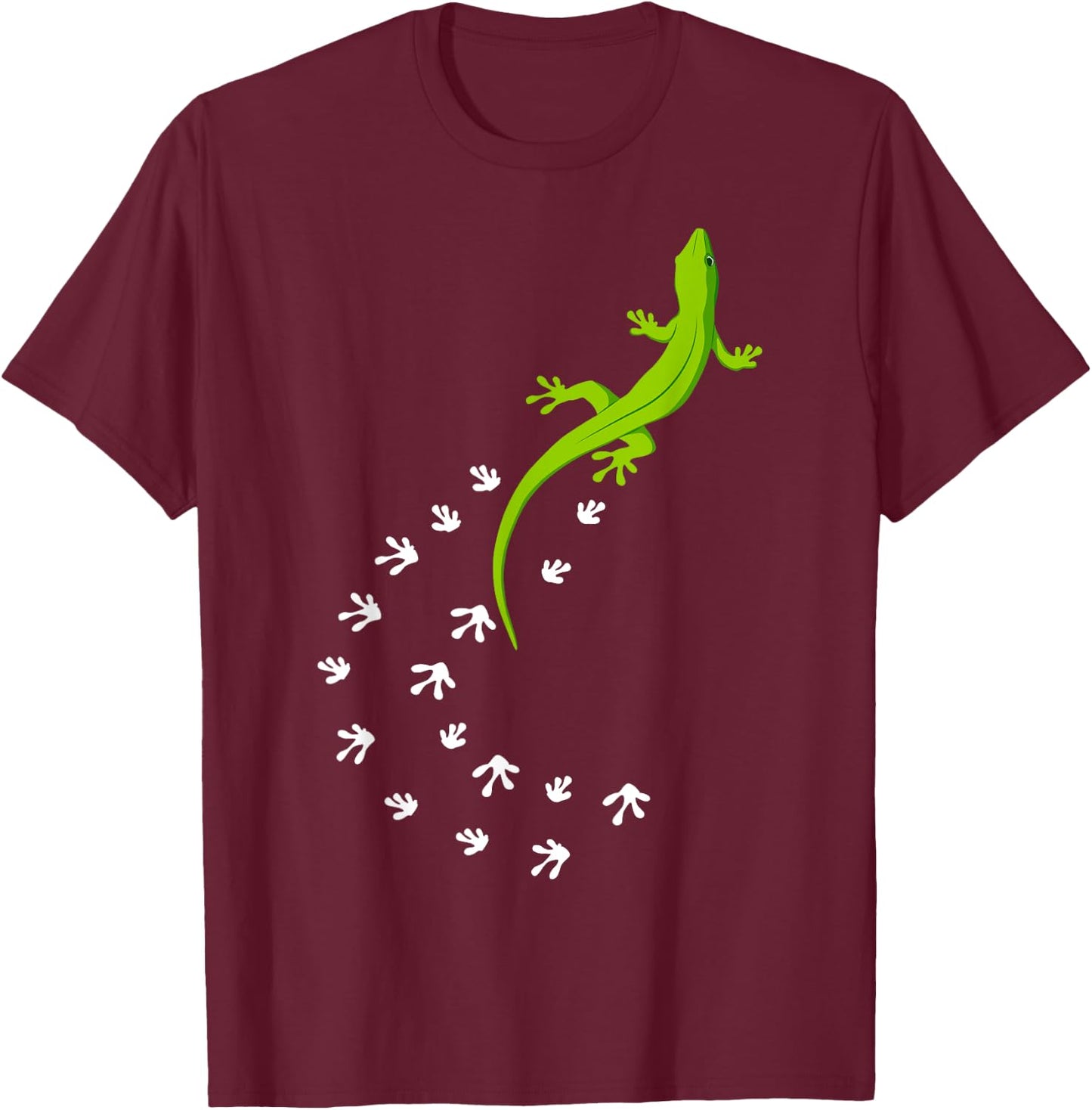 Cool Lizard Design Women Gecko Pet Animal Creature T-Shirt - T-Shirt | Maroon