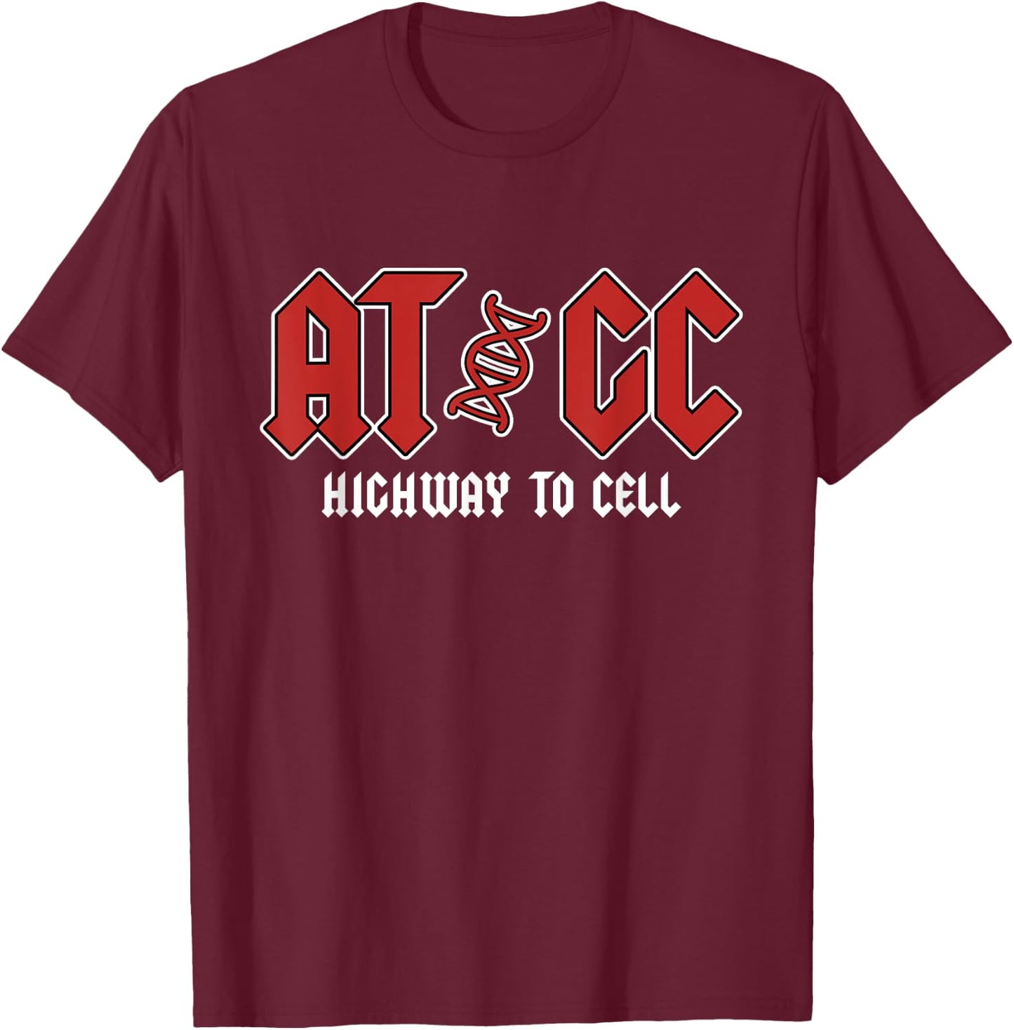 at/GC - Funny Teacher Student Biology T-Shirt - T-Shirt | Maroon