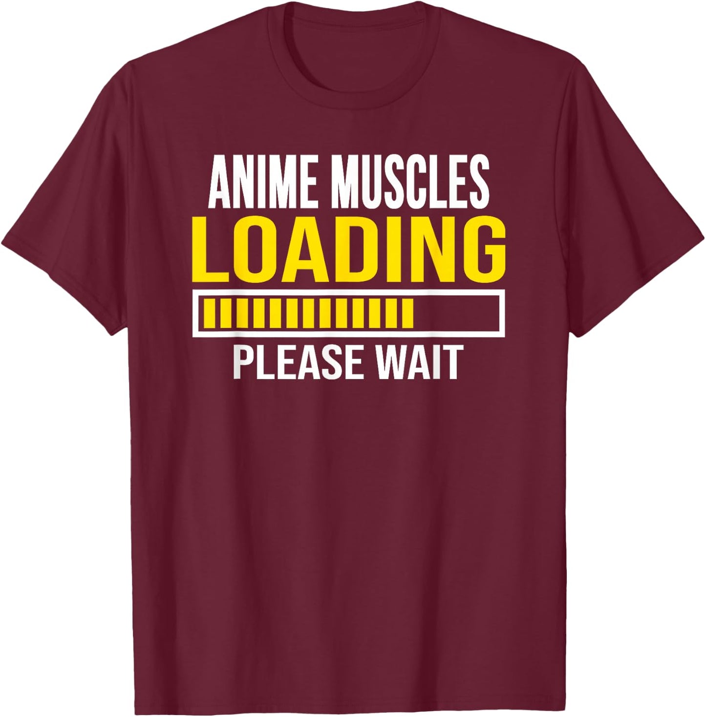 Anime Muscles Loading Workout Fitness T-Shirt - T-Shirt | Maroon