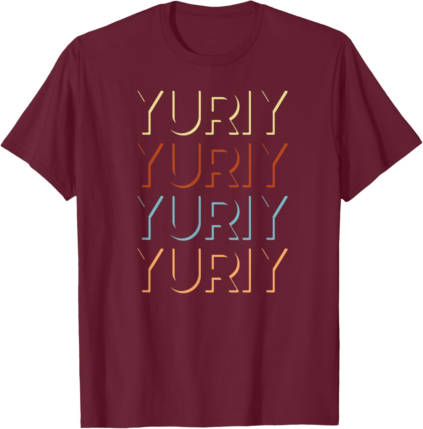Yuriy First Name My Personalized Named T-Shirt - T-Shirt | Maroon
