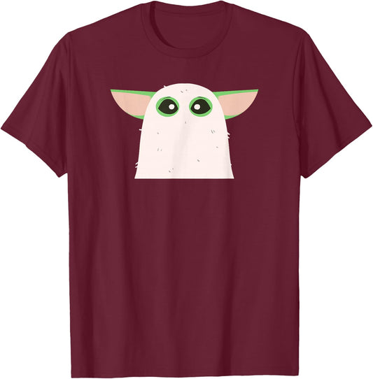 Star Wars The Mandalorian Grogu Halloween Ghost Costume T-Shirt - T-Shirt | Maroon