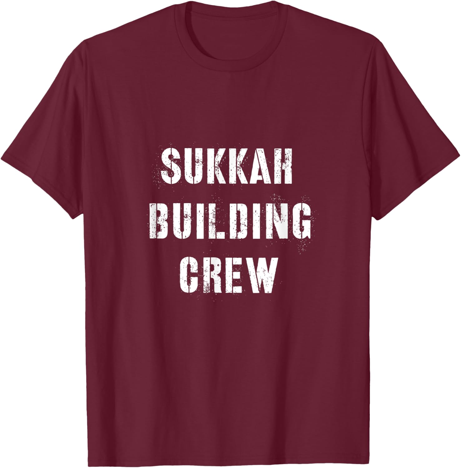 Sukkah Building Crew Sukkot Jewish Holiday Lulav Shofar T-Shirt - T-Shirt | Maroon