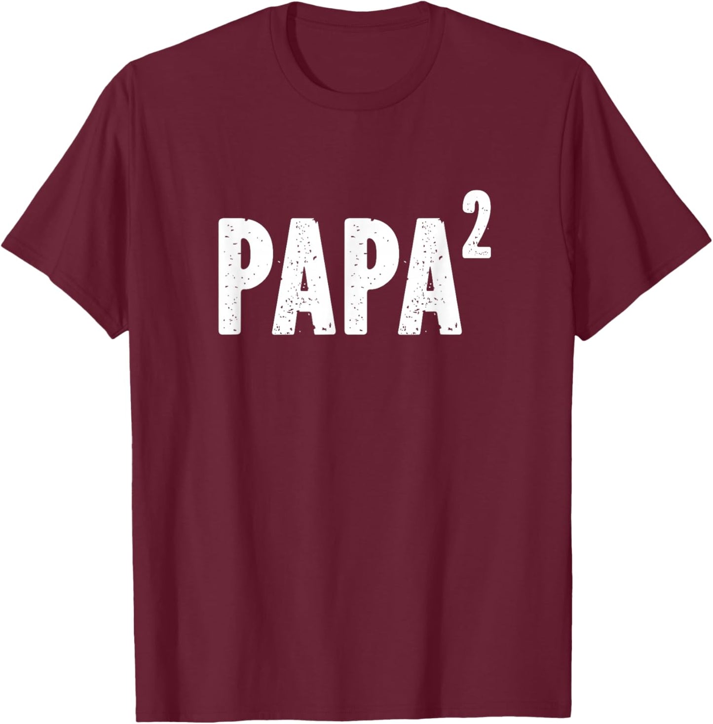Papa 2 Papa Squared for Grandpa from Granddaughter Grandson T-Shirt - T-Shirt | Maroon