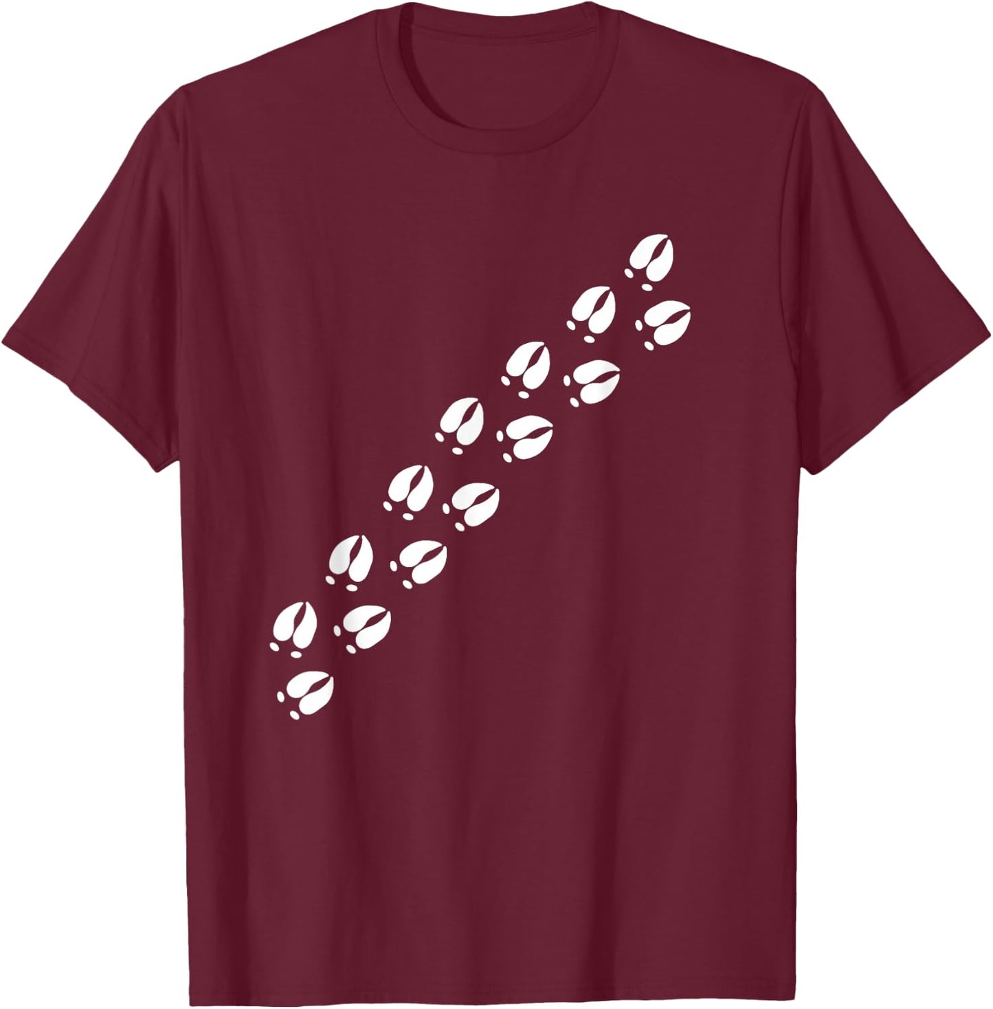 Tracks of Moose T-Shirt - T-Shirt | Maroon