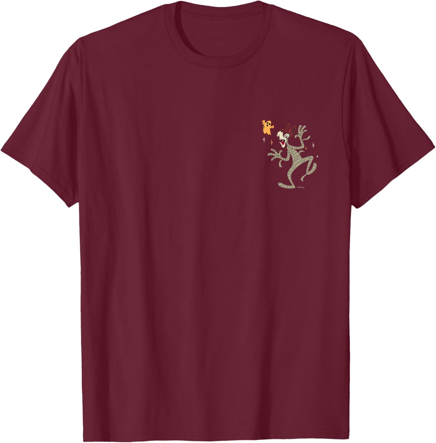 Disney Goofy Halloween Mummy and Spooky Ghost T-Shirt - T-Shirt | Maroon