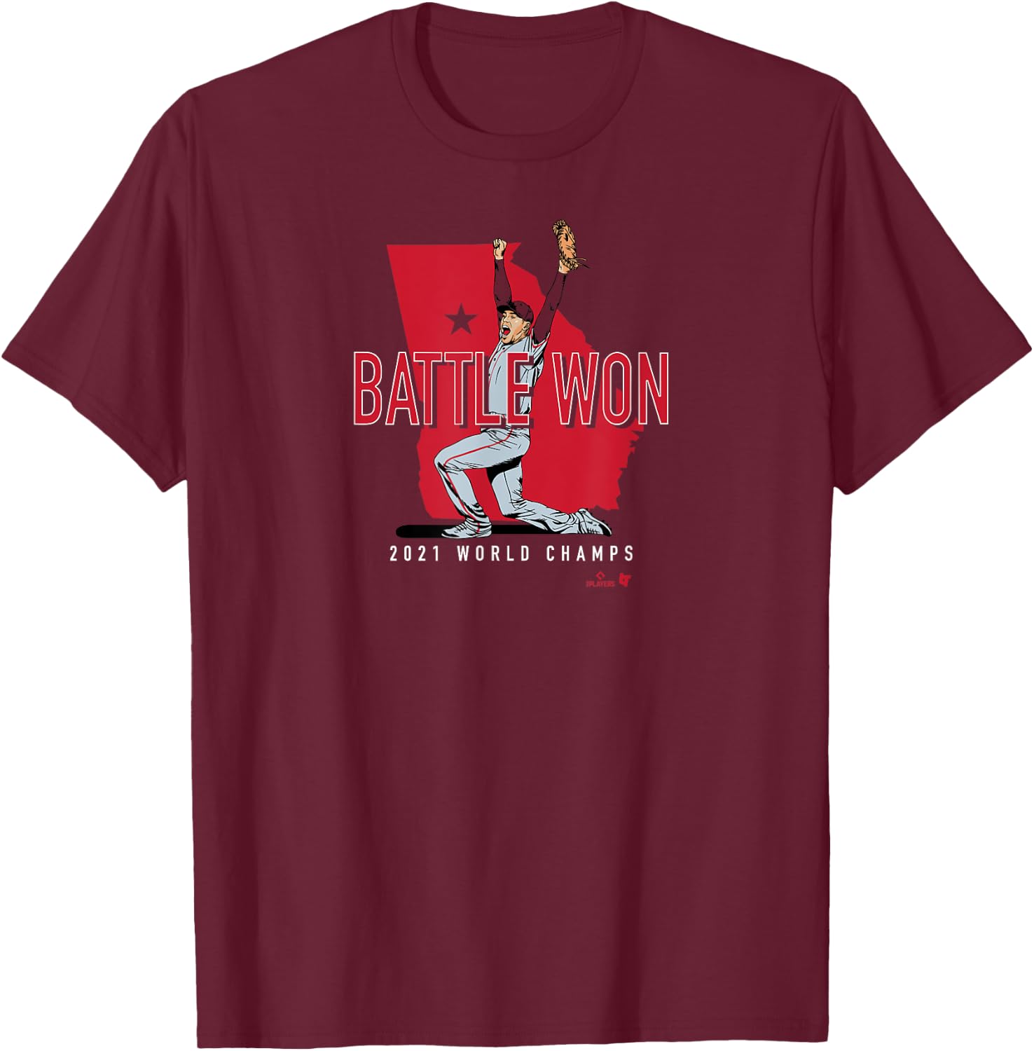 Officially Licensed Freeman - Freddie Freeman: Battle Won T-Shirt - T-Shirt | Maroon