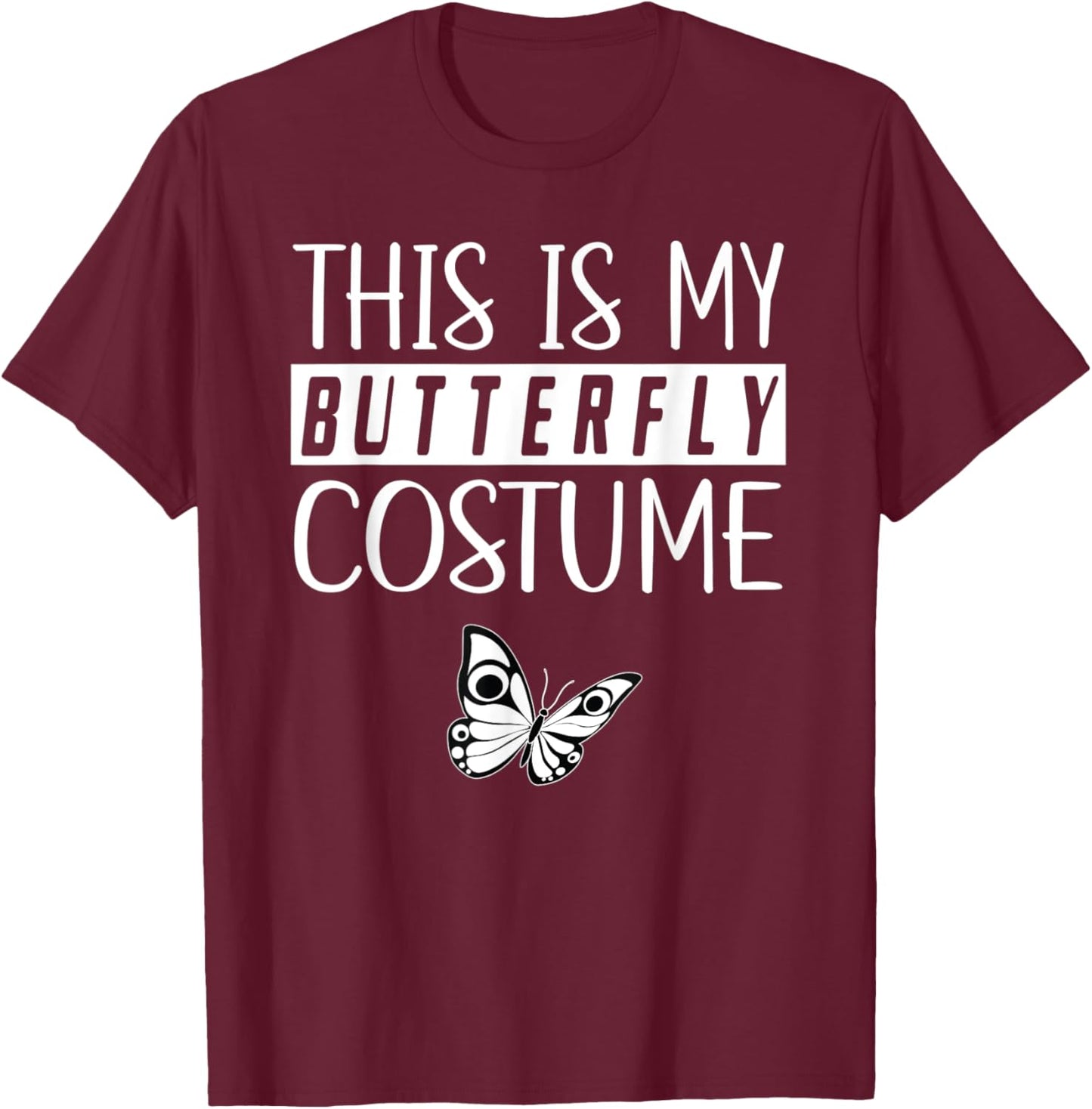 This Is My Butterfly Costume Party Matching Couple T-Shirt - T-Shirt | Maroon