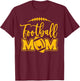 Game Day Black and Yellow High School Football Football Mom T-Shirt - T-Shirt | Maroon