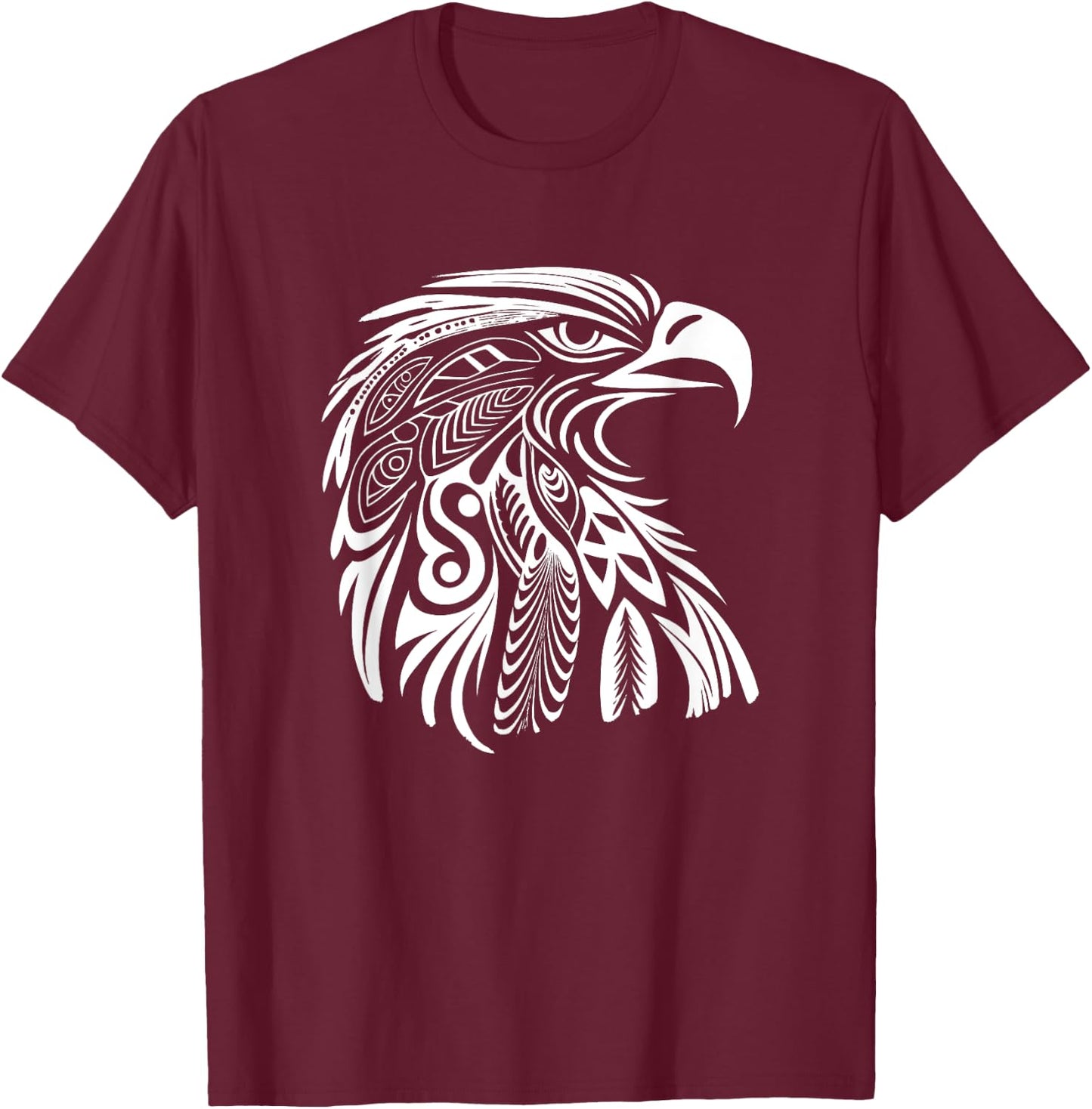 Eagle, feathers, king of air, spirit animal, bird, freedom T-Shirt - T-Shirt | Maroon