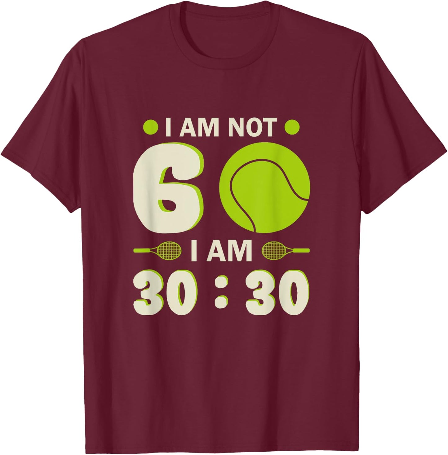 60th Birthday Tennis Player Tennis 60 Years T-Shirt - T-Shirt | Maroon