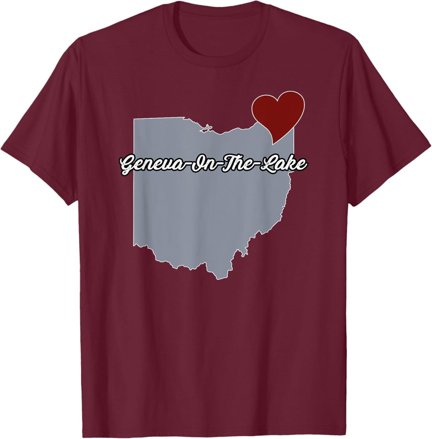 Geneva-On-The-Lake - Ohio | OH USA City Souvenir City State T-Shirt - T-Shirt | Maroon