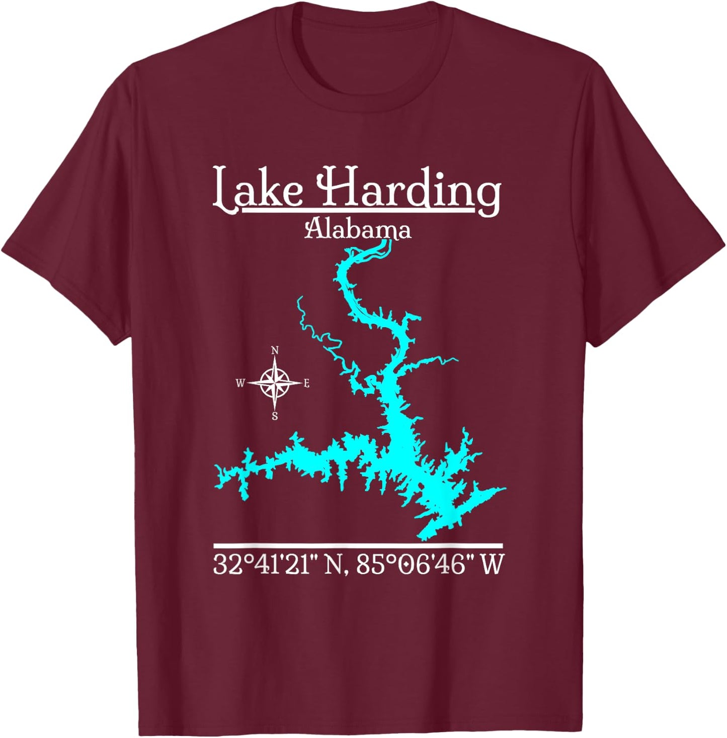 Lake Harding, Alabama T-Shirt - T-Shirt | Maroon
