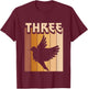 Kids 3 Year Old Bird Birthday Boy Girl 3rd Birthday Birds T-Shirt - T-Shirt | Maroon