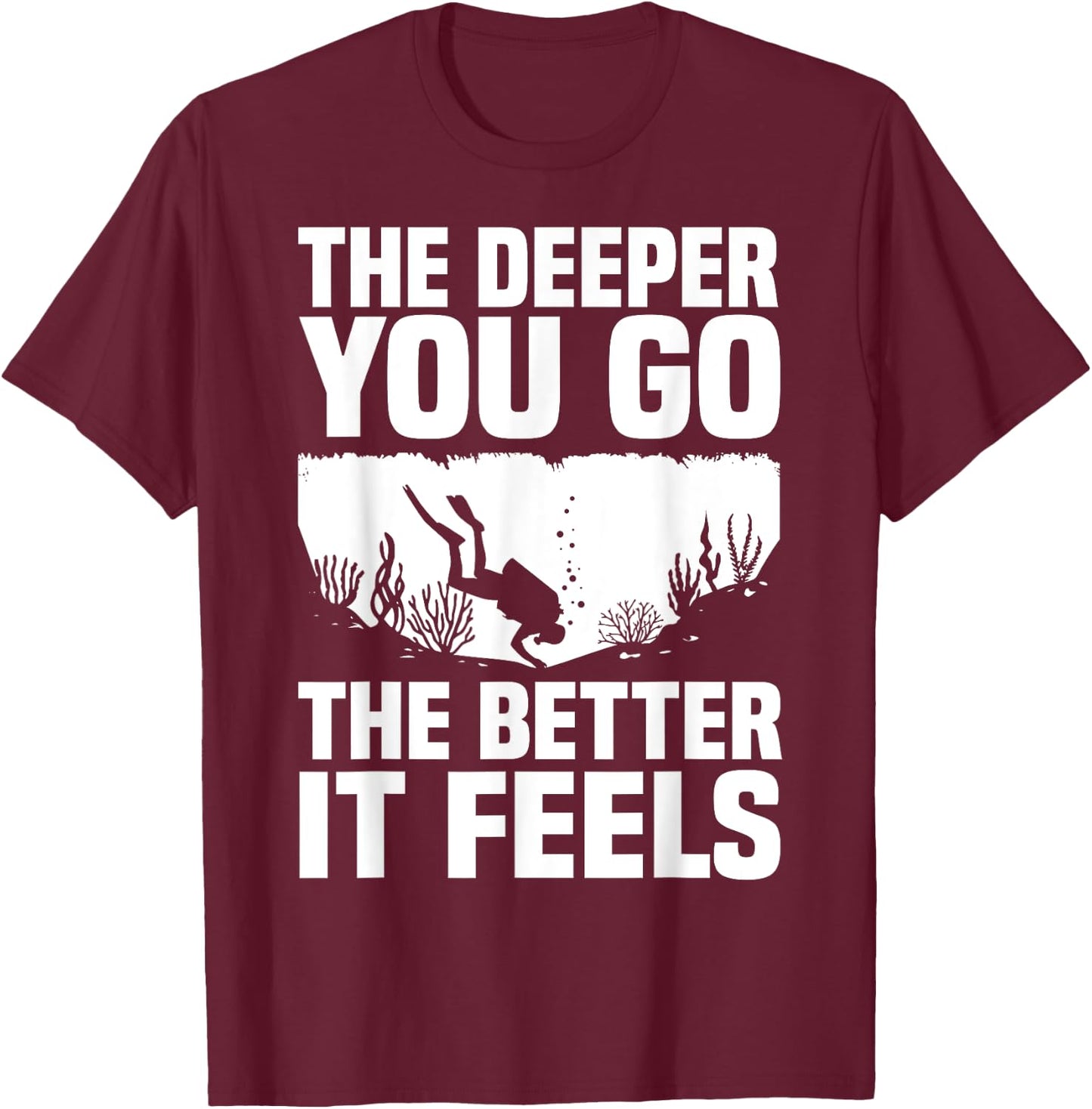 Funny Scuba Diving Themed Design Women Scuba Dive T-Shirt - T-Shirt | Maroon