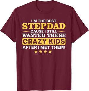 Cool Stepdad Father Step Dad Parenthood Stepfather T-Shirt - T-Shirt | Maroon