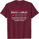 1 Star Rating Breast Cancer Awareness Funny Fighter T-Shirt - T-Shirt | Maroon