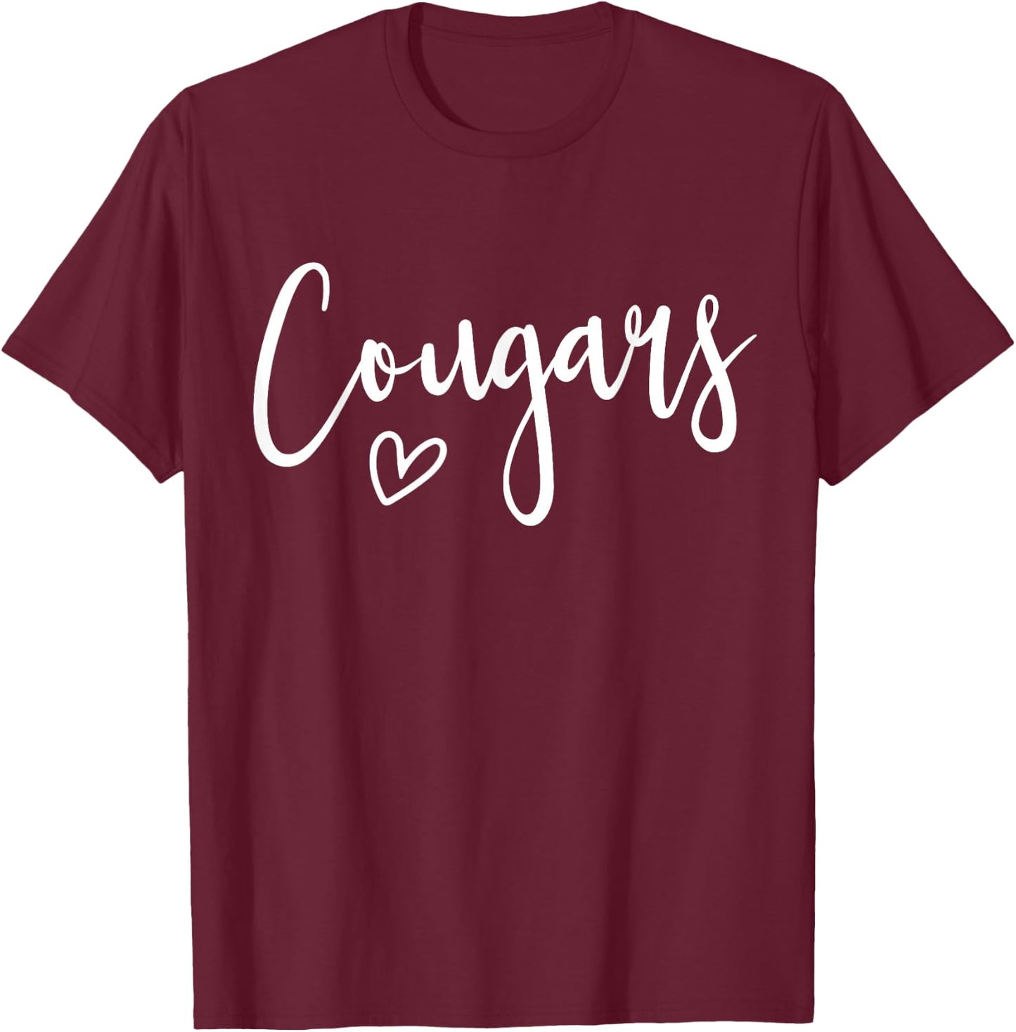 Cougars High School Cougars Sports Team Women's Cougars T-Shirt - T-Shirt | Maroon