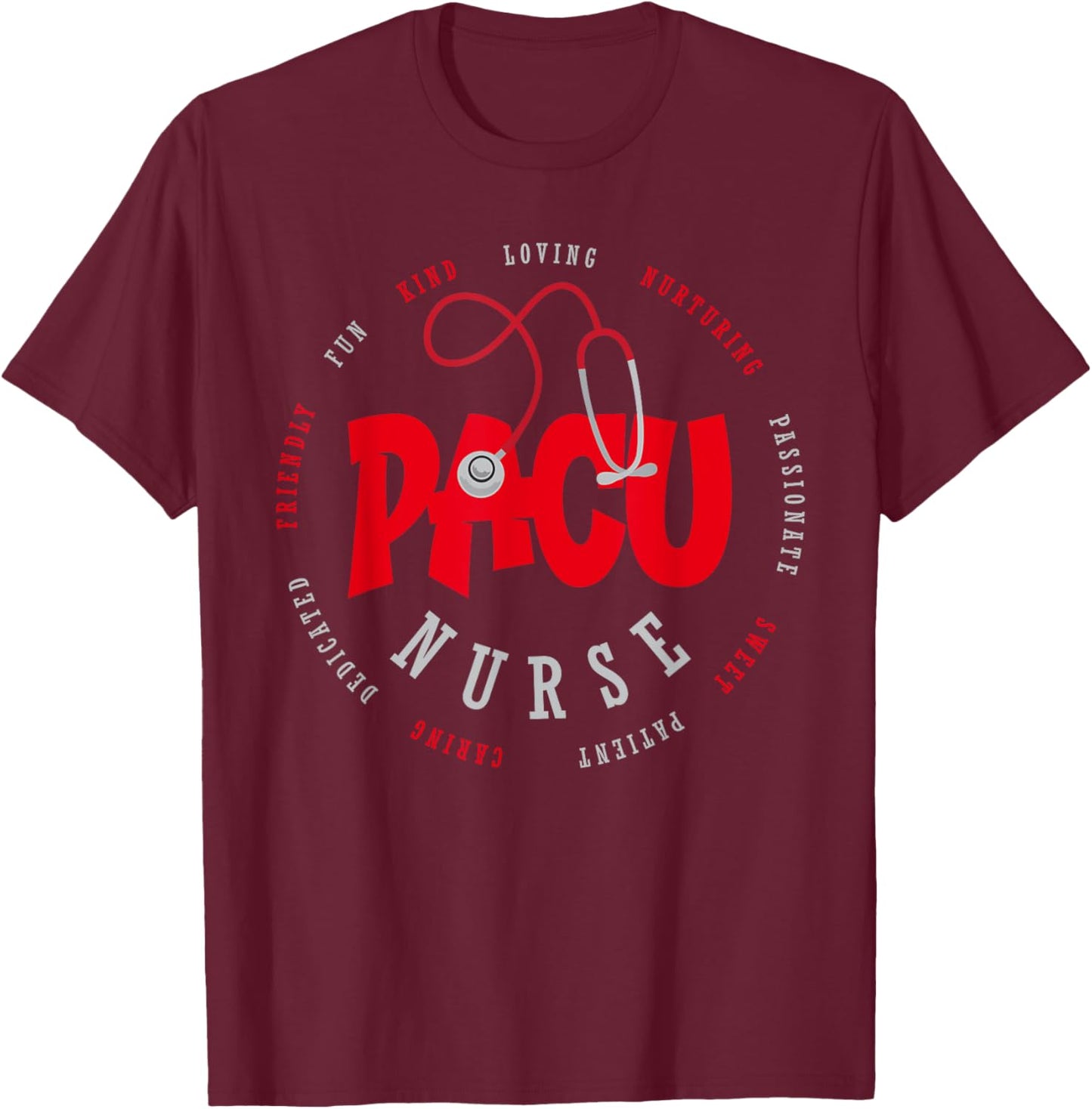PACU Nurse Squad T-Shirt - T-Shirt | Maroon