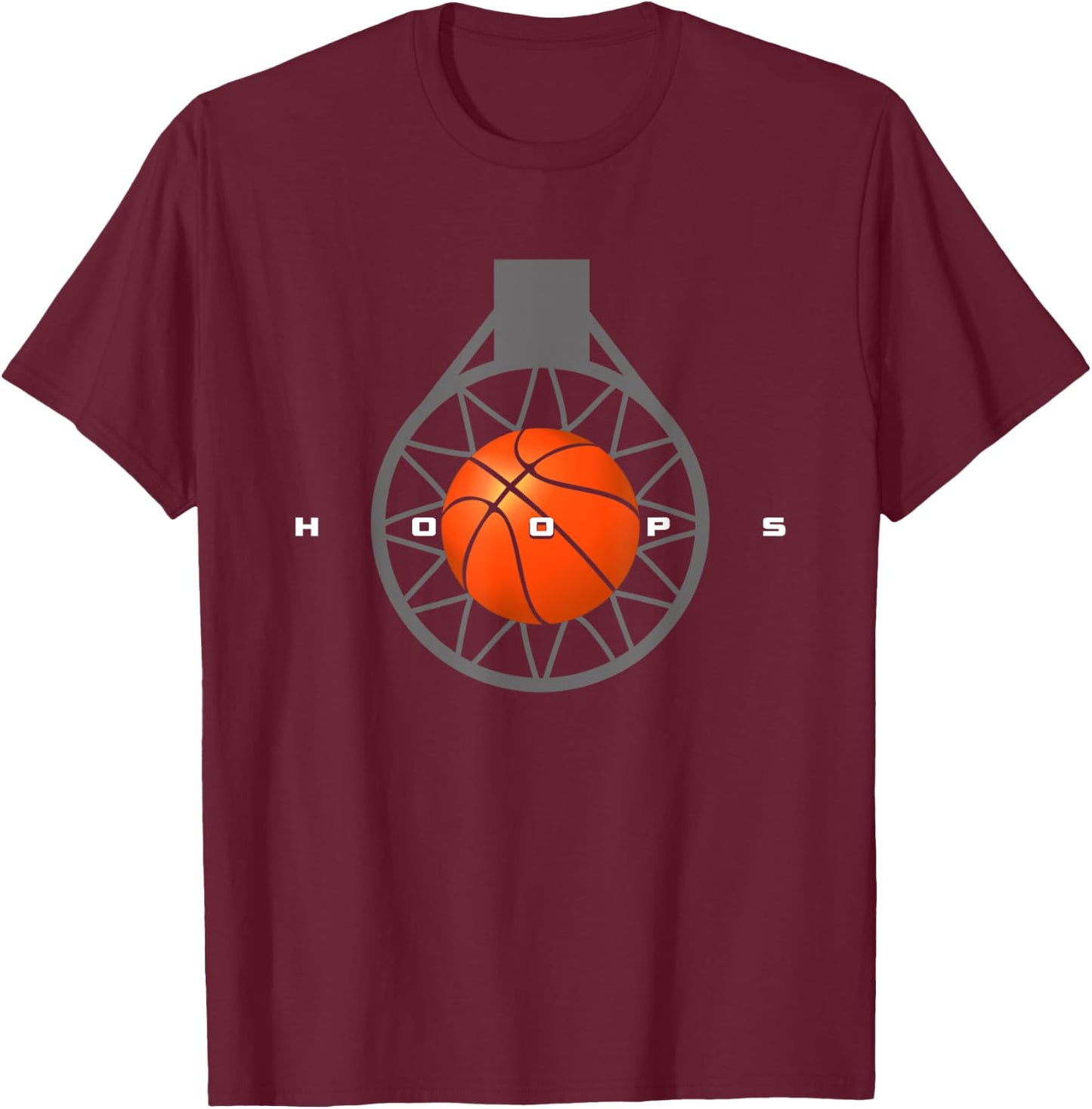 Basketball Clothing for Basketball Players -Adults, -Kids Black Basketball T-Shirt - T-Shirt | Maroon