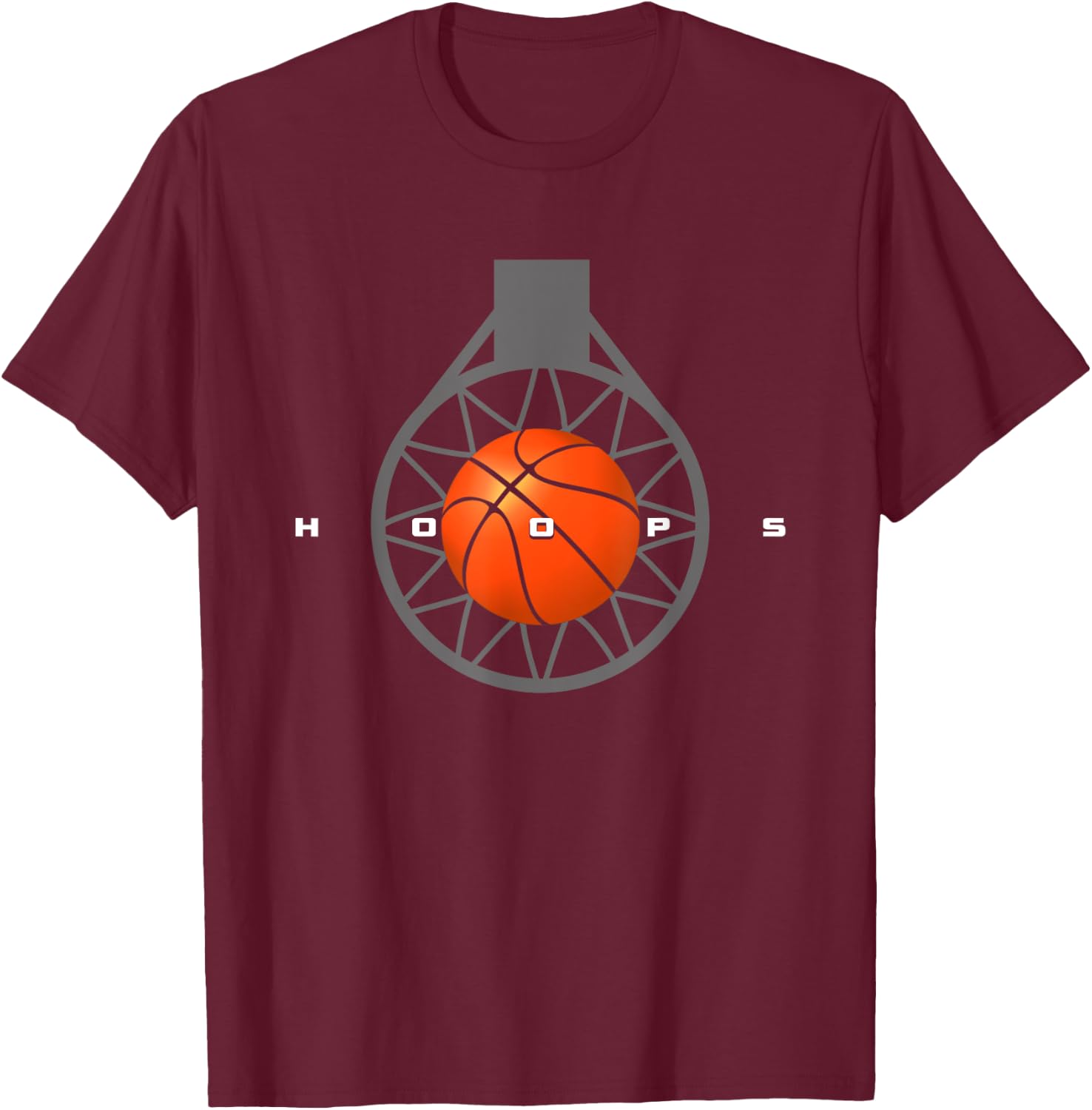 Basketball Clothing for Basketball Players -Adults, -Kids Black Basketball T-Shirt - T-Shirt | Maroon