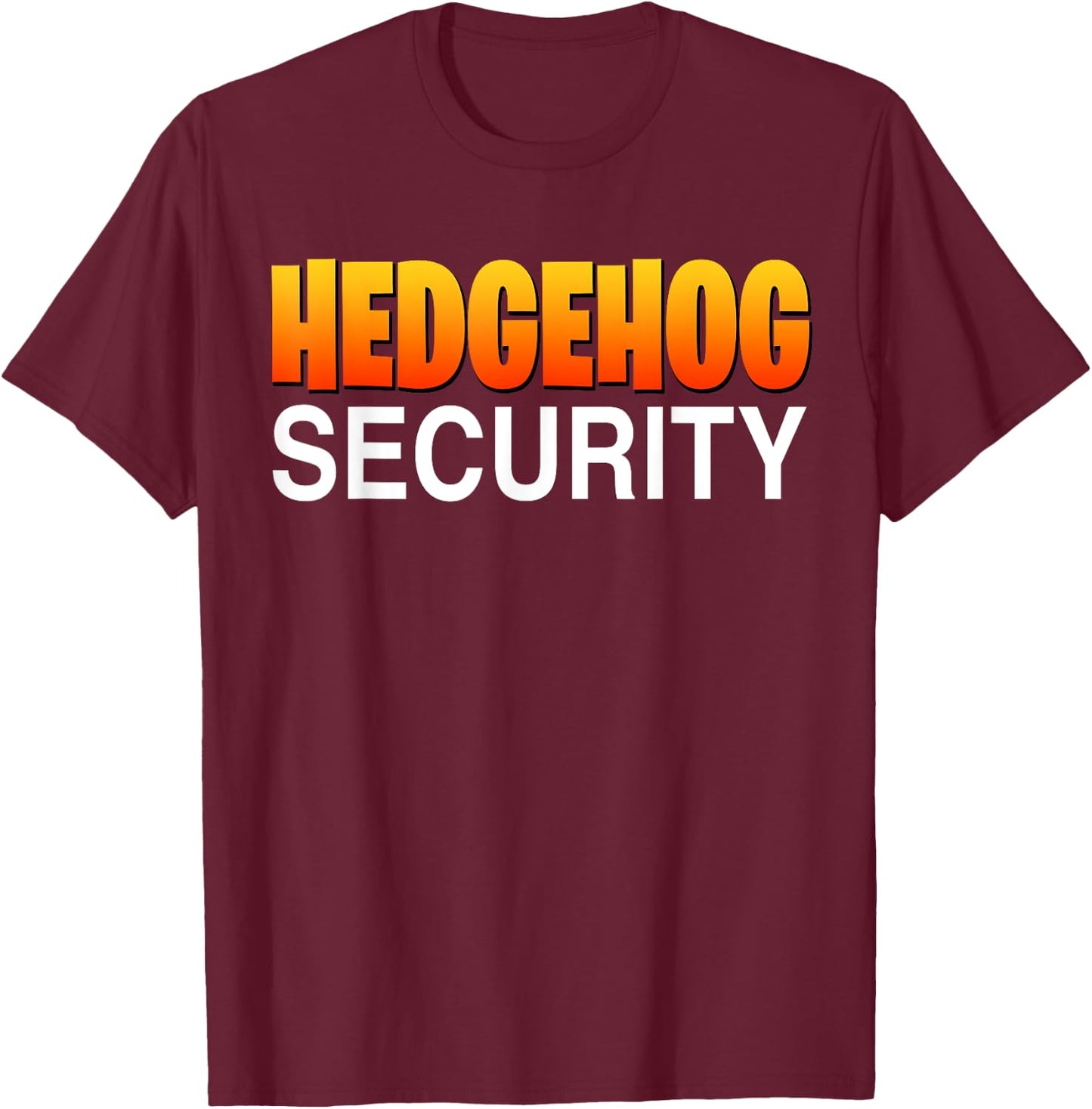 Hedgehog Security Parent Dad Mom Funny Halloween Costume T-Shirt - T-Shirt | Maroon