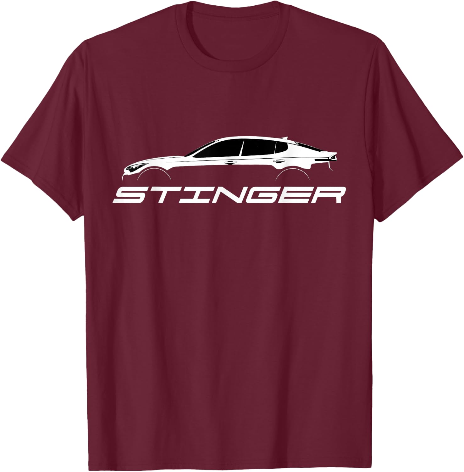 Stinger GT silhouette new font T-Shirt - T-Shirt | Maroon