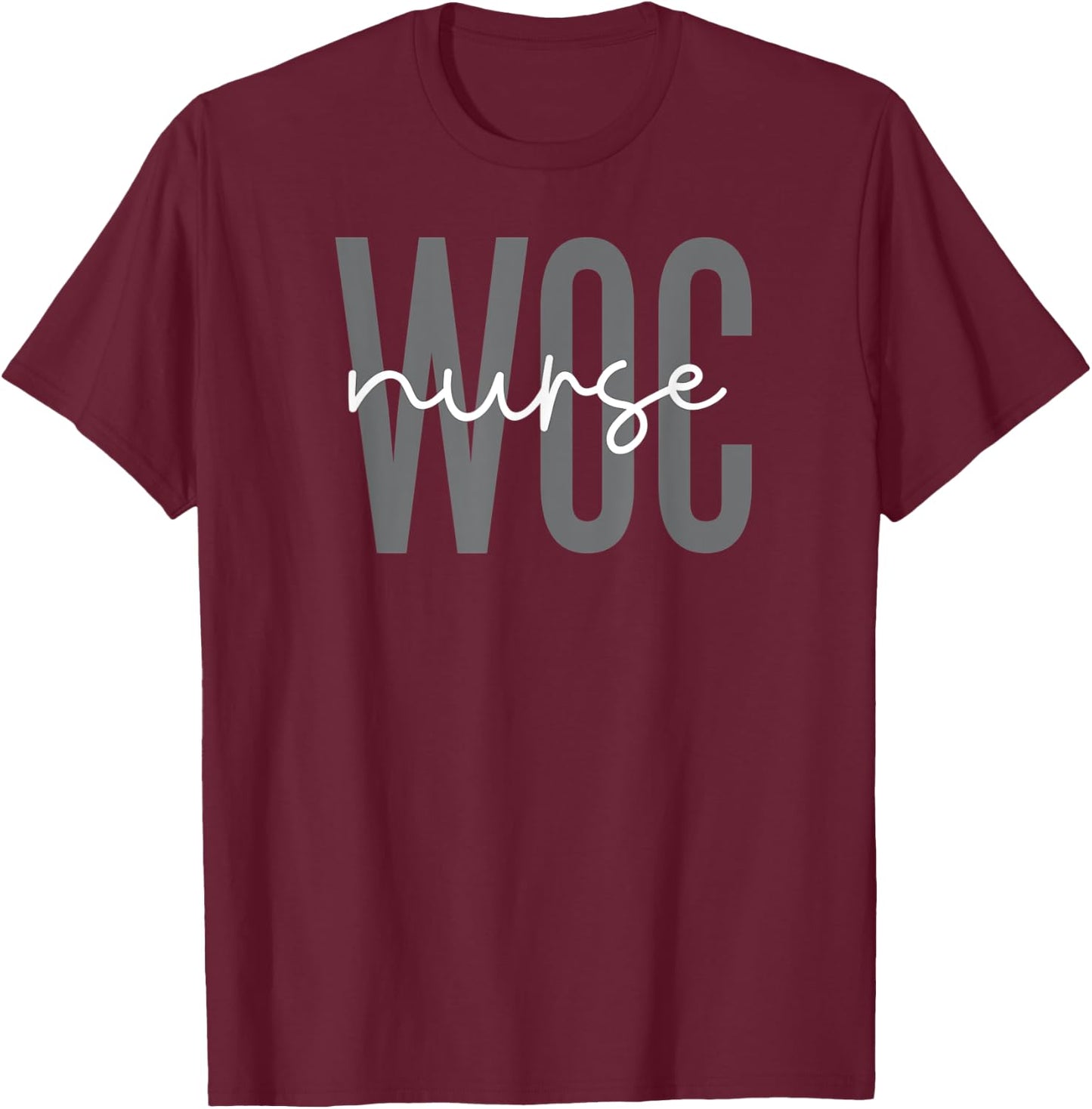 WOC Nurse T-Shirt - T-Shirt | Maroon