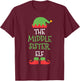 I'm The Middle Sister Elf Christmas Family Matching Group Gi T-Shirt - T-Shirt | Maroon