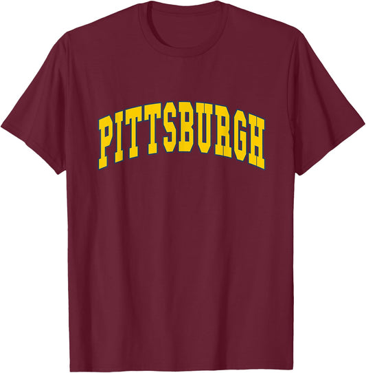 Pittsburgh - Hometown Pride - Throwback Design - Classic T-Shirt - T-Shirt | Maroon
