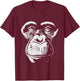 Monkey Face - Primates Wildlife Zoo Animal Lover Zookeeper T-Shirt - T-Shirt | Maroon