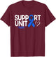 Colon Cancer Support Unit Family Blue Colon Cancer Awareness T-Shirt - T-Shirt | Maroon