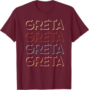 Greta First Name My Personalized Named T-Shirt - T-Shirt | Maroon