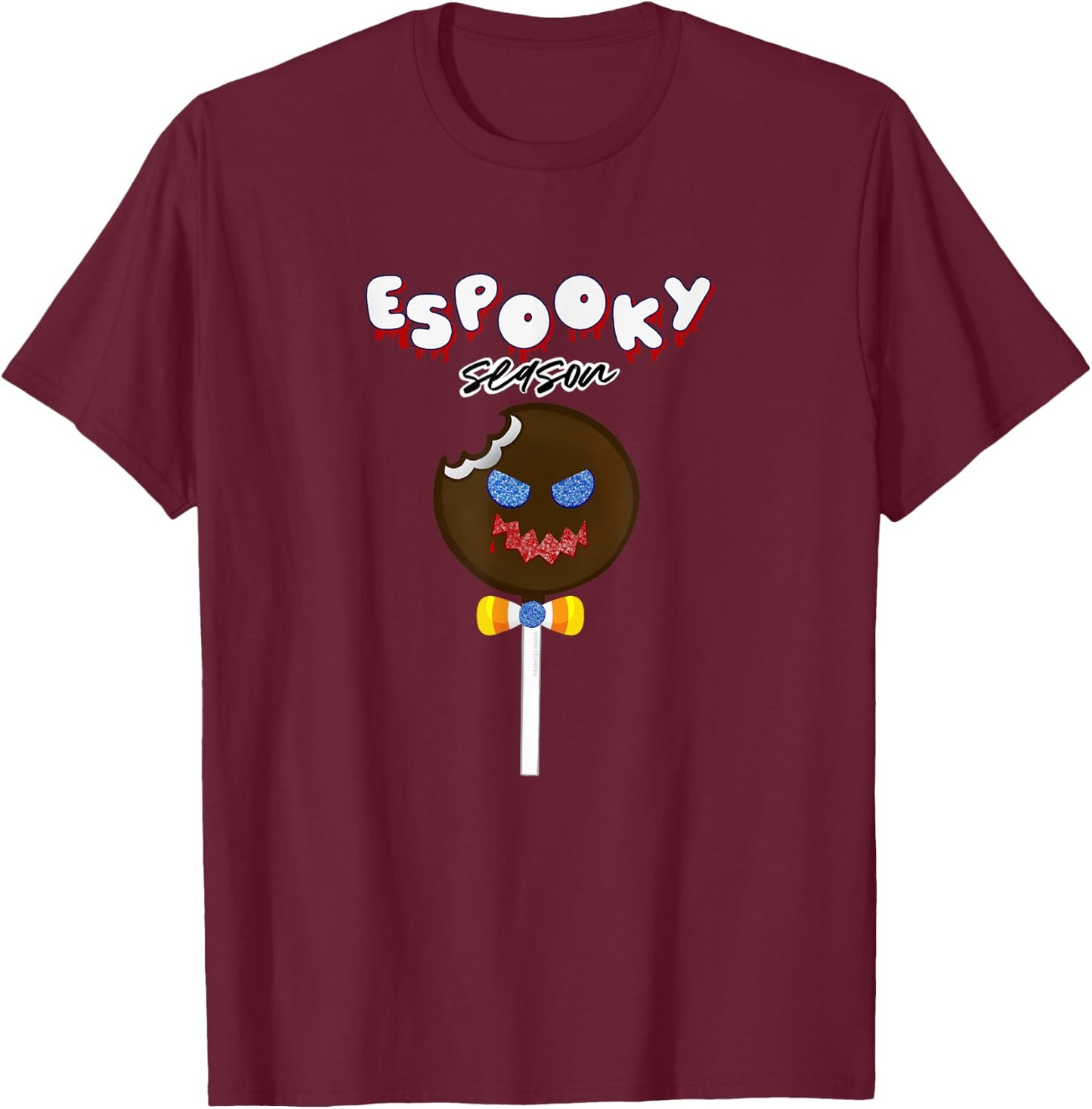 Funny Latino Espooky Season Halloween Candy Payaso Chocolate T-Shirt - T-Shirt | Maroon