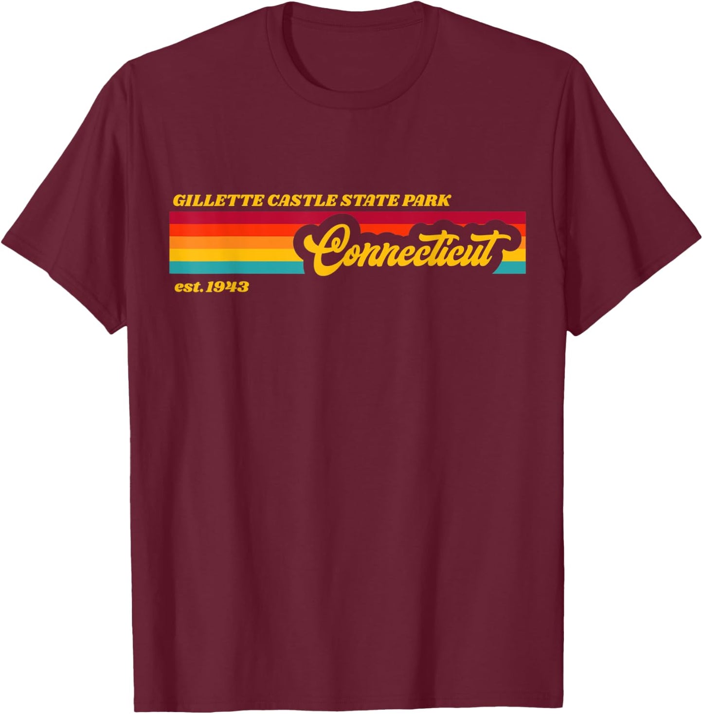 Connecticut Gillette Castle State Park T-Shirt - T-Shirt | Maroon