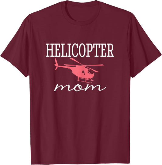 Helicopter Mom Wife Women Flying Vintage T-Shirt - T-Shirt | Maroon