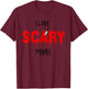 Funny Horror Movie Lover Bloody Knife I Love Scary Movies T-Shirt - T-Shirt | Maroon