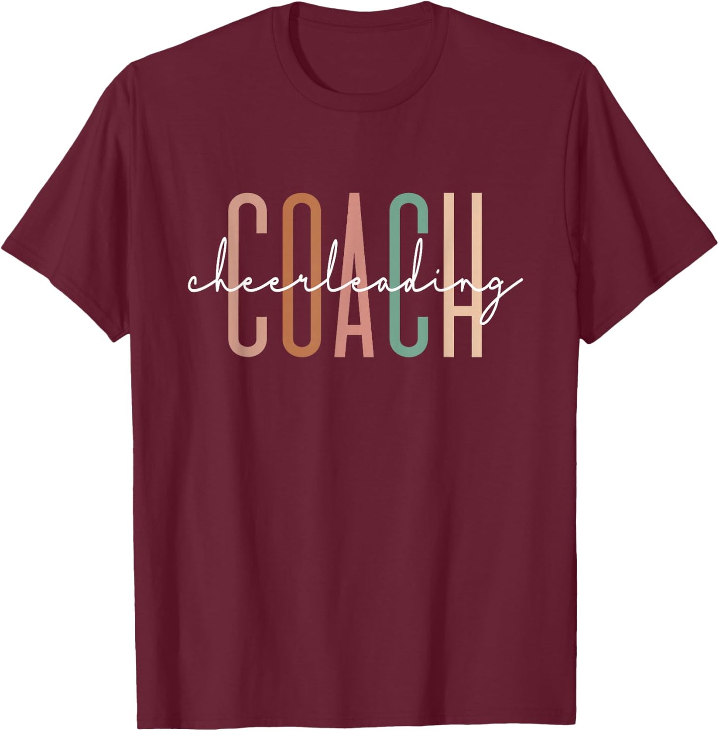 Cheerleading Coach Cute Cheer For Coach Appreciation T-Shirt - T-Shirt | Maroon