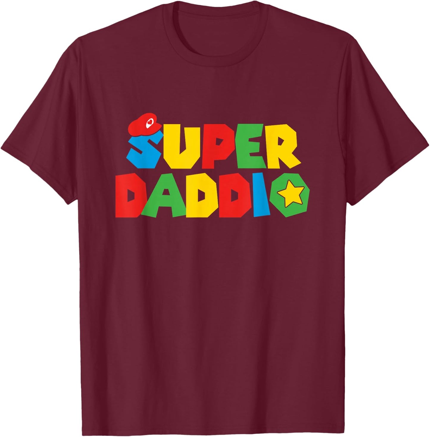 Super Gamer Dad Unleashed Celebrating Fatherly Powers T-Shirt - T-Shirt | Maroon