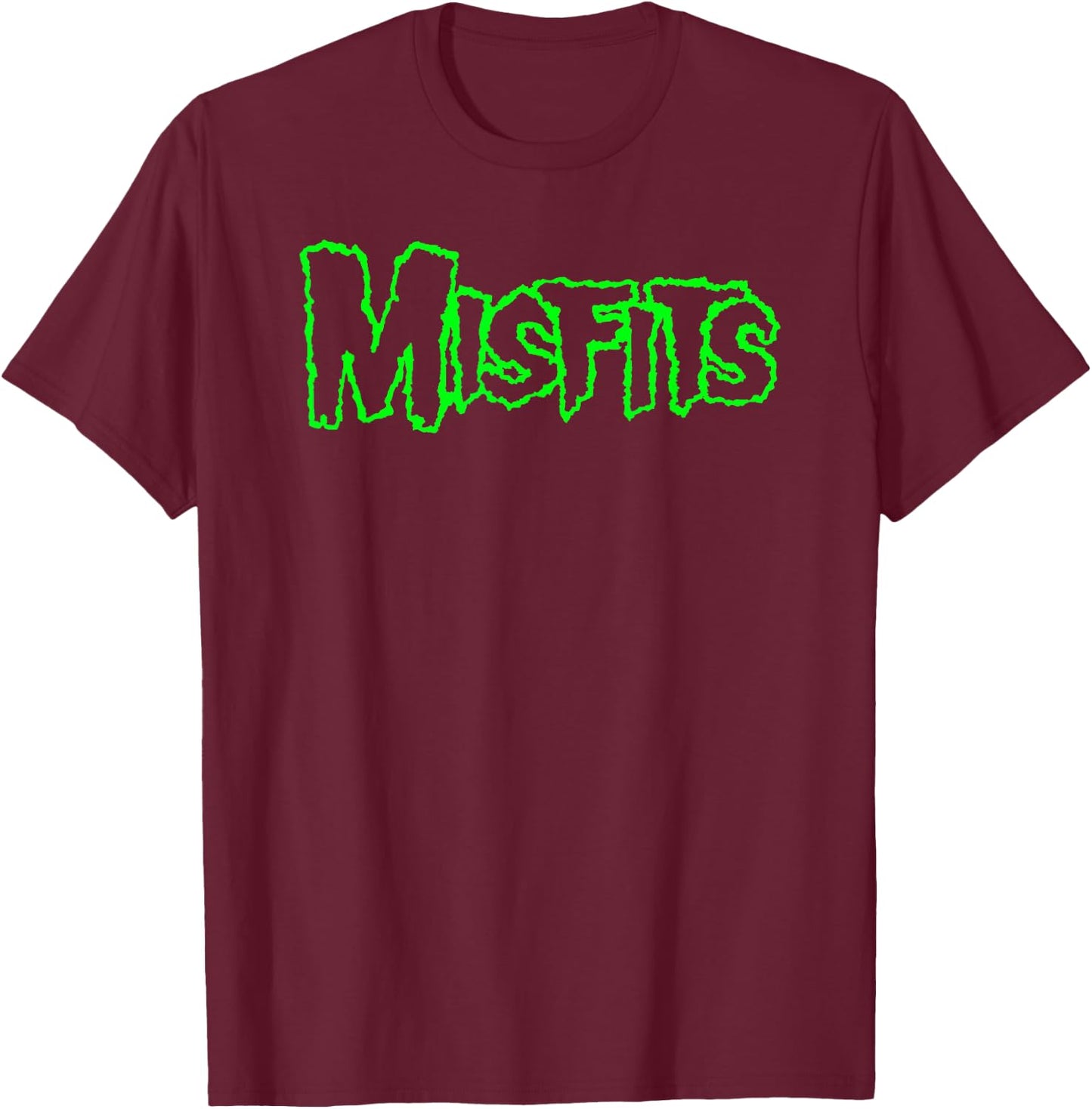 Misfits – Green Logo T-Shirt - T-Shirt | Maroon