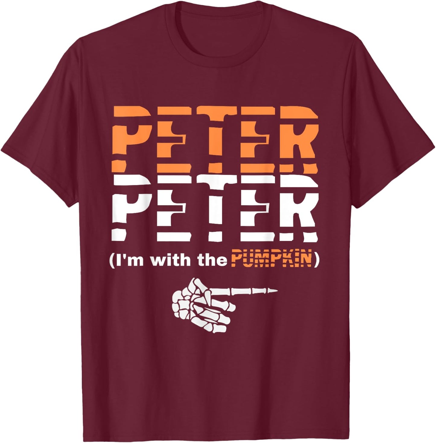 Peter Pumpkin Eater Halloween Matching Couples Costume T-Shirt - T-Shirt | Maroon
