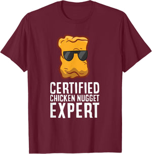 Certified Chicken Nugget Expert T-Shirt - T-Shirt | Maroon