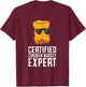 Certified Chicken Nugget Expert T-Shirt - T-Shirt | Maroon