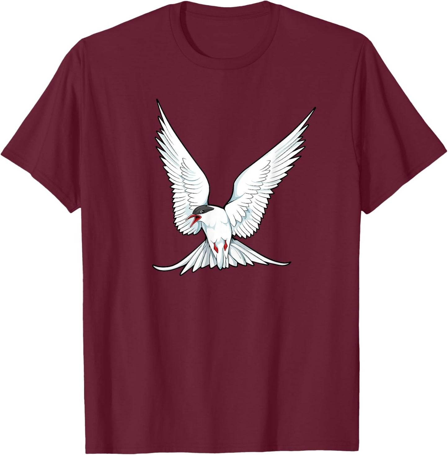 Drawing of a Arctic tern T-Shirt - T-Shirt | Maroon