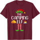 Elf Group Matching Family Christmas Costume The Camping ELF T-Shirt - T-Shirt | Maroon
