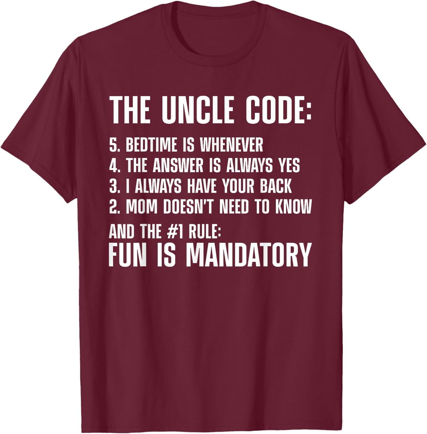Uncle Code Art First Time Uncle Brother Nephew Niece T-Shirt - T-Shirt | Maroon