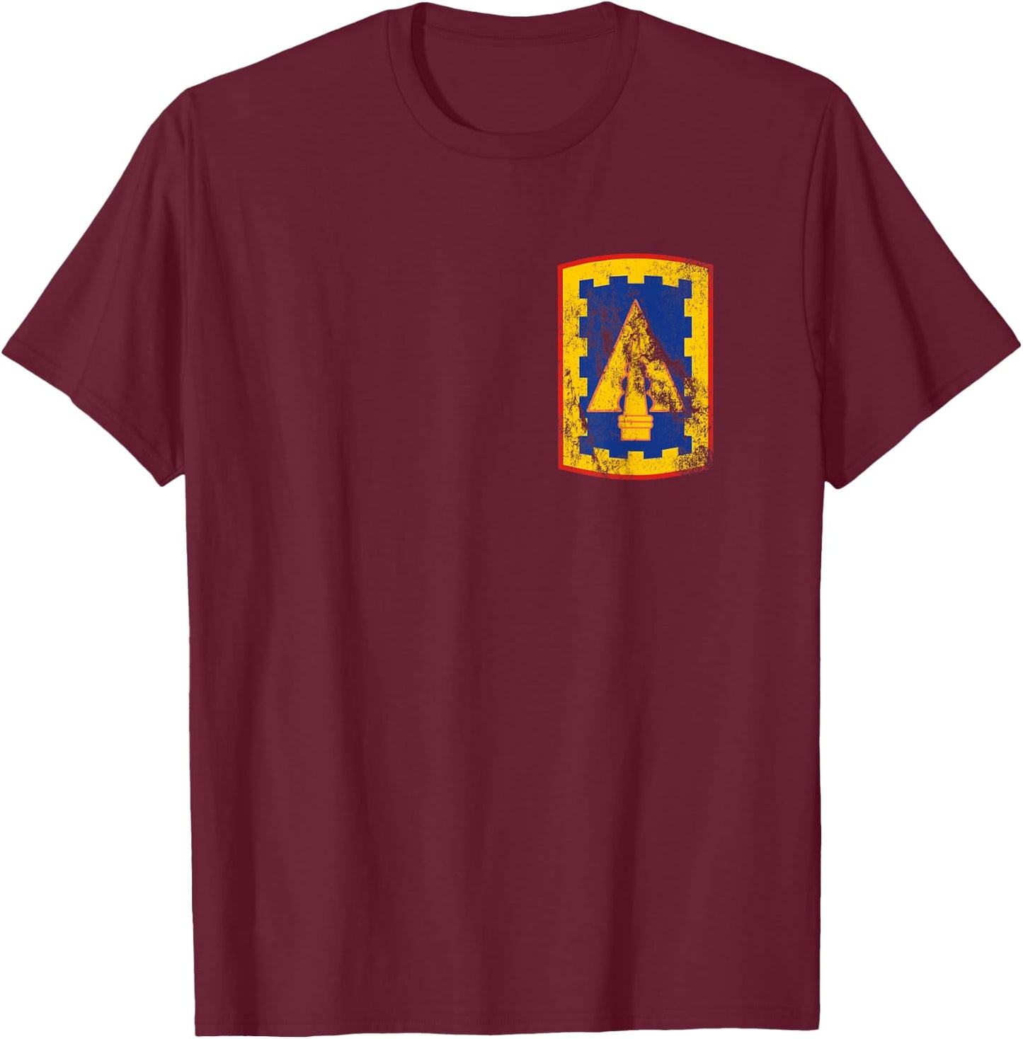 108th Air Defense Artillery Brigade Patch 108th ADA Vintage T-Shirt - T-Shirt | Maroon