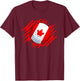 Golf Ball With The Flag Of Canada T-Shirt - T-Shirt | Maroon